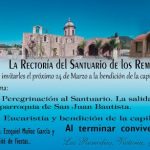 INVITACIÓN: BENDICIÓN DE LA CAPILLA ABIERTA DE LA RECTORÍA DEL SANTUARIO DE LOS REMEDIOS. INVITACIÓN: BENDICIÓN DE LA CAPILLA ABIERTA DE LA RECTORÍA DEL SANTUARIO DE LOS REMEDIOS.
