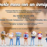 COMPARTE MESA CON UN MIGRANTE. COMPARTE MESA CON UN MIGRANTE.