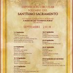 EXPOSICIÓN CIRCULAR SOLEMNE DEL SANTÍSIMO SACRAMENTO,POR PARROQUIAS. MES DE SEPTIEMBRE AÑO 2018. EXPOSICIÓN CIRCULAR SOLEMNE DEL SANTÍSIMO SACRAMENTO,POR PARROQUIAS. MES DE SEPTIEMBRE AÑO 2018.