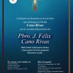 CONDOLENCIAS DE LA DIÓCESIS A LA FAM. CANO RIVAS. CONDOLENCIAS DE LA DIÓCESIS A LA FAM. CANO RIVAS.