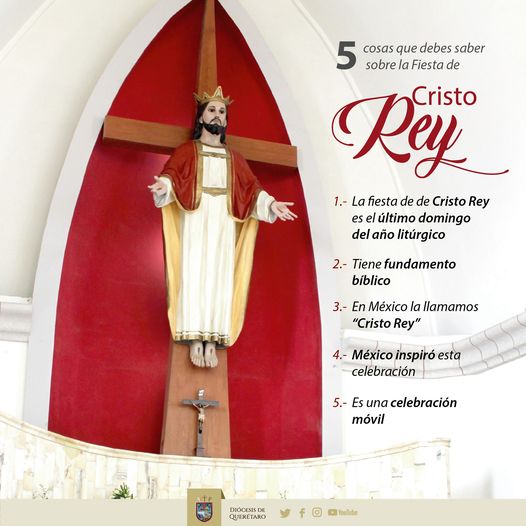 SOLEMNIDAD DE NUESTRO SEÑOR JESUCRISTO, REY DEL UNIVERSO, DOMINGO 22 DE