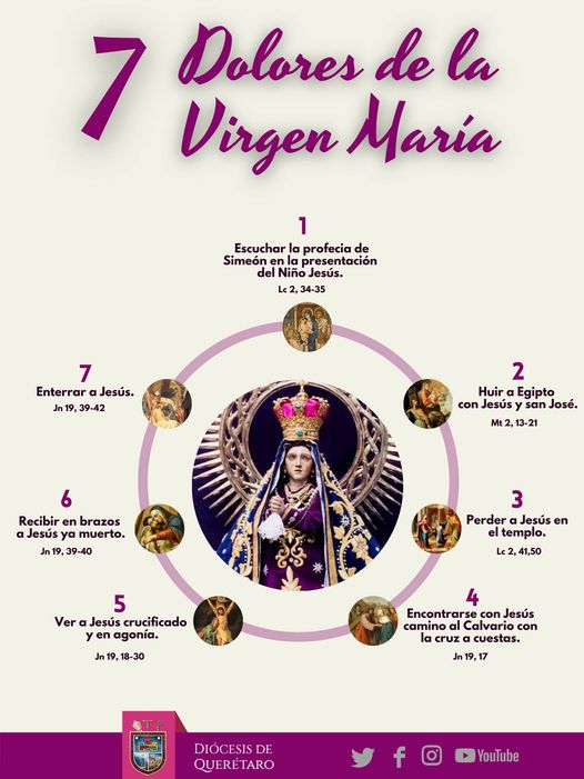 Los Siete Dolores De La Virgen María Hoy Viernes De Dolores Diócesis Los Siete Dolores De La Virgen María Hoy Viernes De Dolores Diócesis