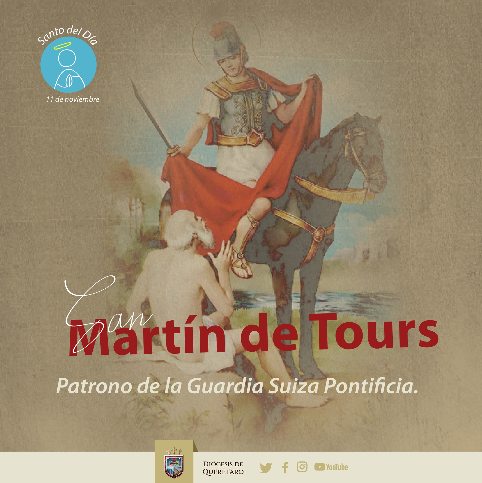 SANTO DEL DÍA: SAN MARTÍN DE TOURS, PATRONO DE LA GUARDIA SUIZA PONTIFICIA.  – Diócesis de Querétaro