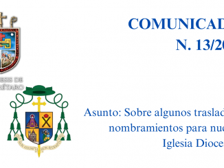 Portada COMUNICADO N. 13/2023. Asunto: Sobre algunos traslados y nombramientos para nuestra Iglesia Diocesana.