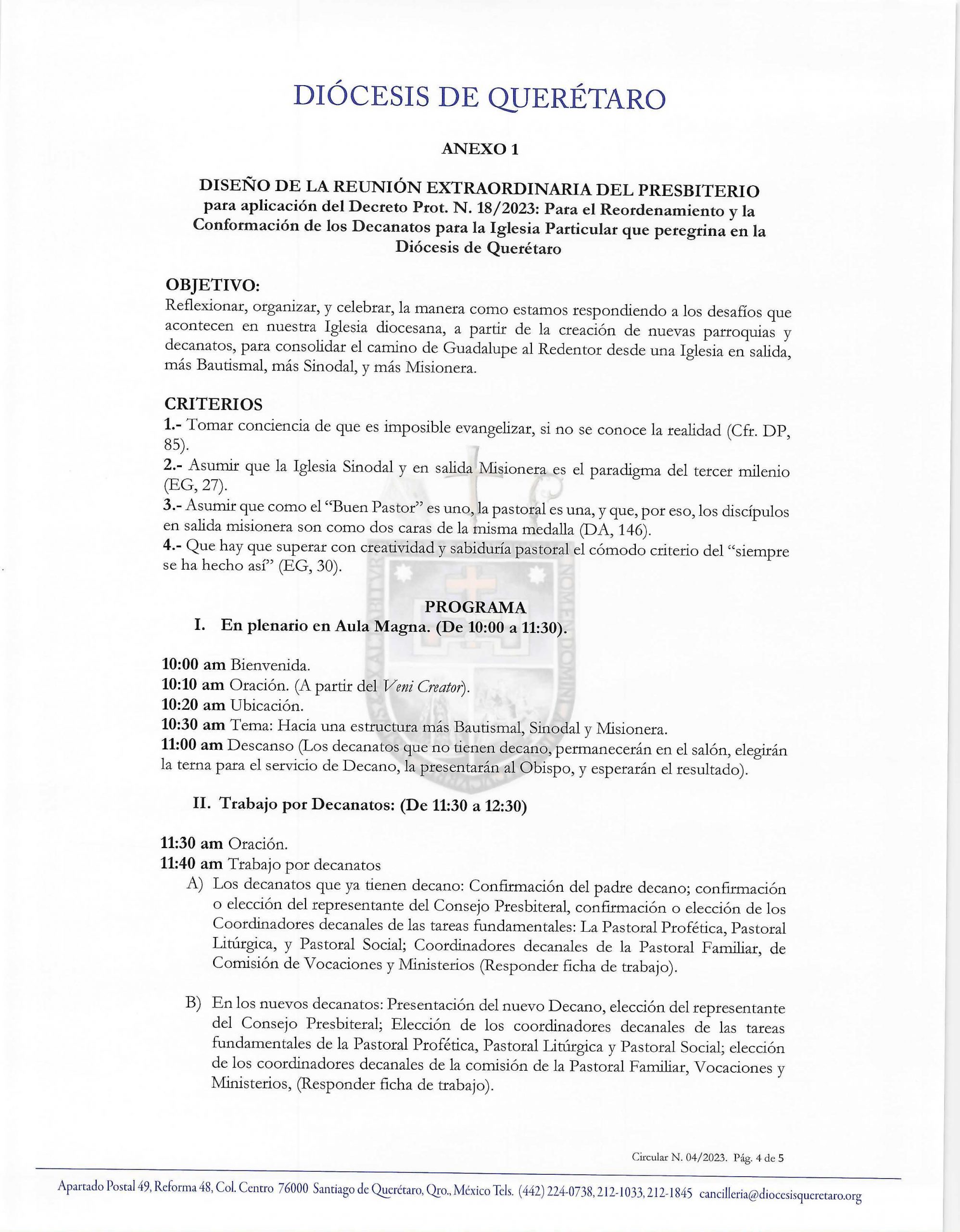 CIRCULAR 04 2023 ¡ESCÚCHENLO! Y ¡LEVÁNTENSE! PARA VIVIR LA ASCESIS CUARESMA 4