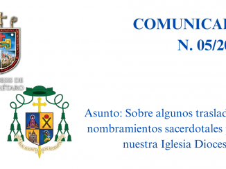 Portada COMUNICADO N. 05/2023. Asunto: Sobre algunos traslados y nombramientos sacerdotales para nuestra Iglesia Diocesana.