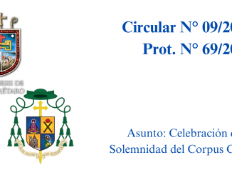 Portada Circular N° 09/2023. Prot. N° 69/2023. Asunto: Celebración de al Solemnidad del Corpus Cristi.