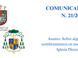 Portada COMUNICADO N. 21/2023. Asunto: Sobre algunos nombramientos en nuestra Iglesia Diocesana.