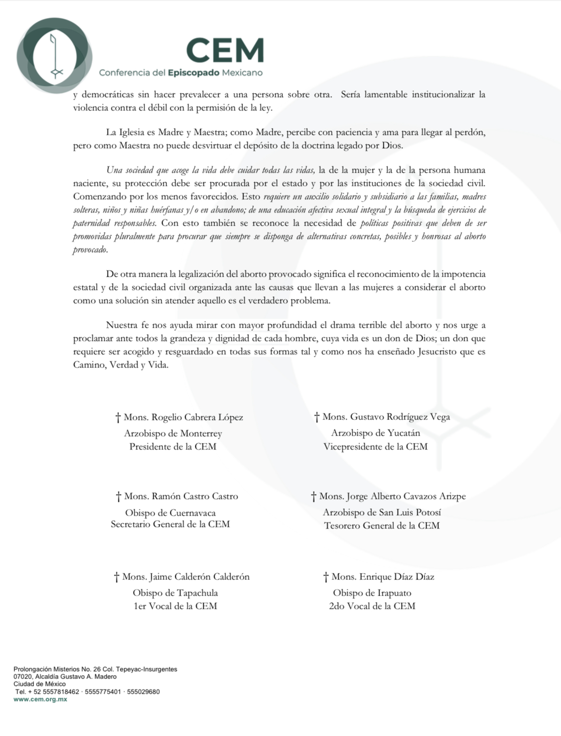 Prot. N° 151/23 «Yo he venido para que tengan vida y la tengan en abundancia» Jn 10,10-3