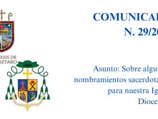 Portada COMUNICADO N. 29/2023. Asunto: Sobre algunos nombramientos sacerdotales para nuestra Iglesia Diocesana.