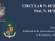 Circular N. 01/2024. Prot. N. 01/2024. Asunto: Solicitud de la información para la Estadística Anual