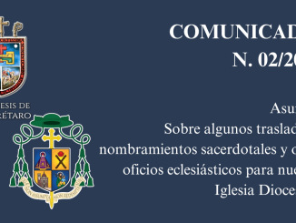 Portada COMUNICADO N. 02/2024. Asunto: Sobre algunos traslados y nombramientos sacerdotales y otros oficios eclesiásticos para nuestra Iglesia Diocesana.