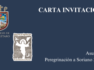 Portada Carta Invitación. Asunto: Peregrinación a Soriano 2024.