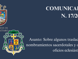 Portada COMUNICADO N. 17/2024. Sobre algunos traslados y nombramientos sacerdotales y otros oficios eclesiásticos.