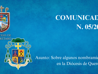Portada COMUNICADO 05/2025. Asunto: Sobre algunos nombramientos en la Diócesis de Querétaro.