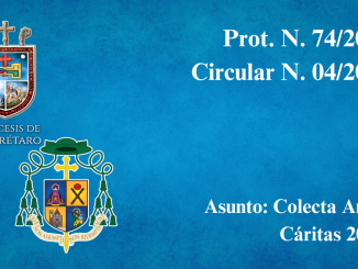 Portada Prot. N. 74/2025 Circular N. 04/2025 Asunto: Colecta Anual Cáritas 2025.