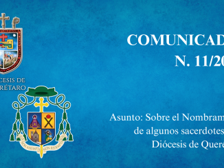 Portada COMUNICADO 11/2025. Asunto: Sobre el Nombramiento de algunos sacerdotes en la Diócesis de Querétaro..