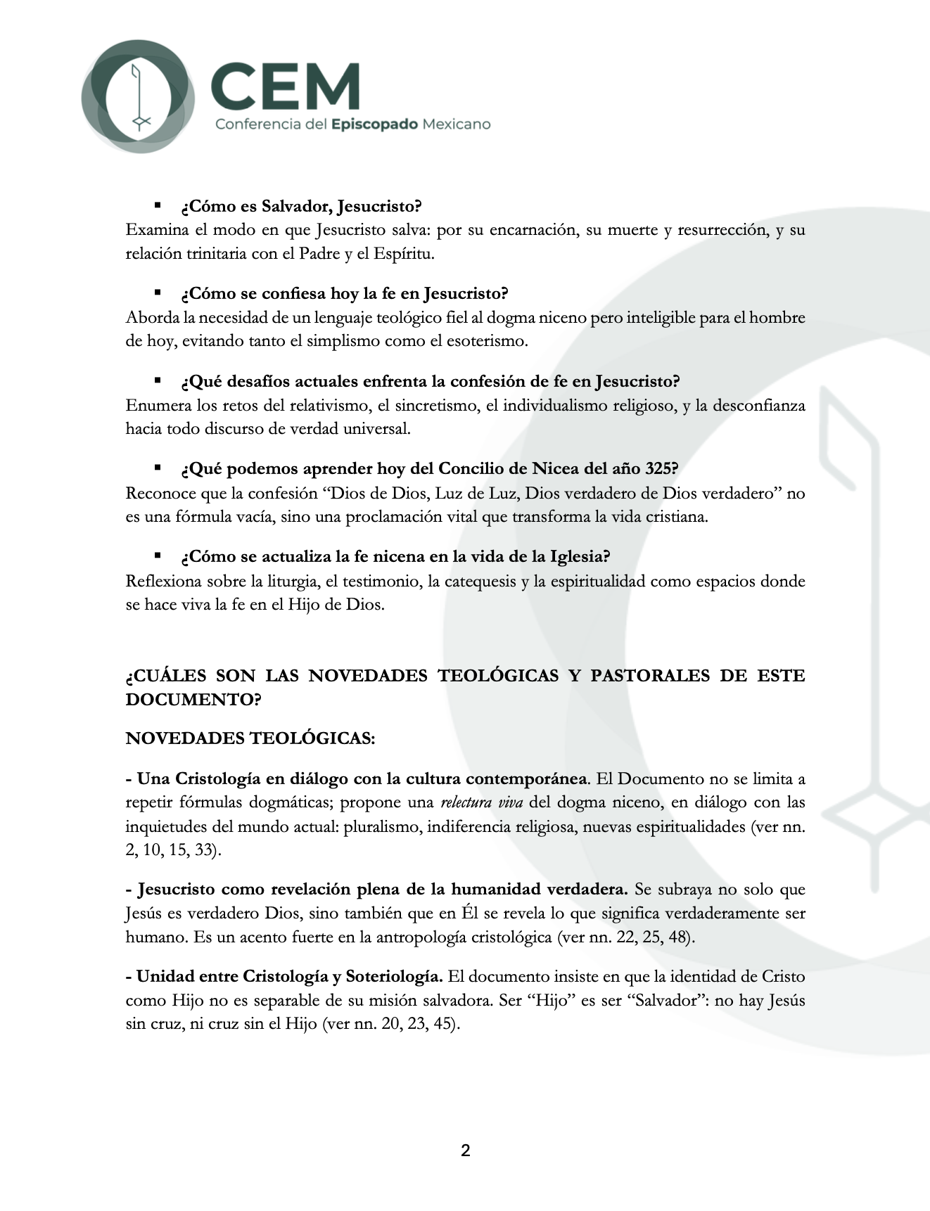 JESUCRISTO, HIJO DE DIOS, SALVADOR. De la Comisión Teológica Internacional a 1700 años del Concilio Ecuménico de Nicea 325-2025-2
