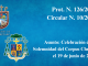 Portada Prot. N. 126/2025. Circular N. 10/2025. Asunto: Celebración de la Solemnidad del Corpus Christi, el 19 de junio de 2025.